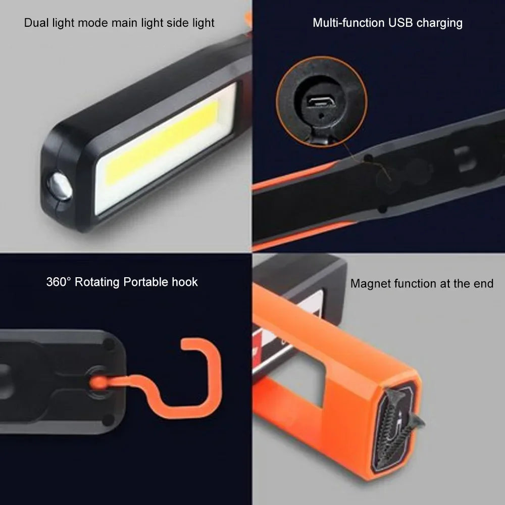 LED Work Light with Magnet COB Garage Mechanic Maintenance Lamp