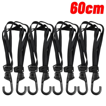60/90cm Motorcycle Helmet Straps Motorcycle Accessoy Hooks Luggage Retractable Elastic Rope Fixed Strap Motos Helmet Luggage Net