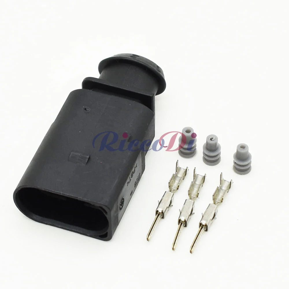 3-Pin Waterproof Electrical Wire Connector 1J0973703 Temp Sensor Socket Plug for AUDI A4 A6 AVK VW Automotive