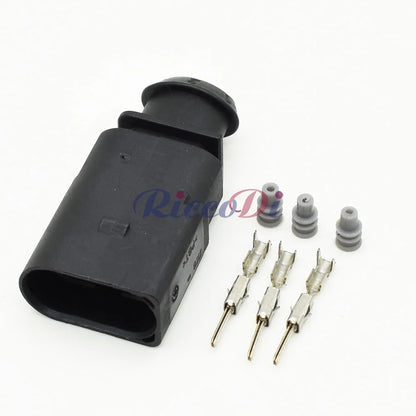 3-Pin Waterproof Electrical Wire Connector 1J0973703 Temp Sensor Socket Plug for AUDI A4 A6 AVK VW Automotive