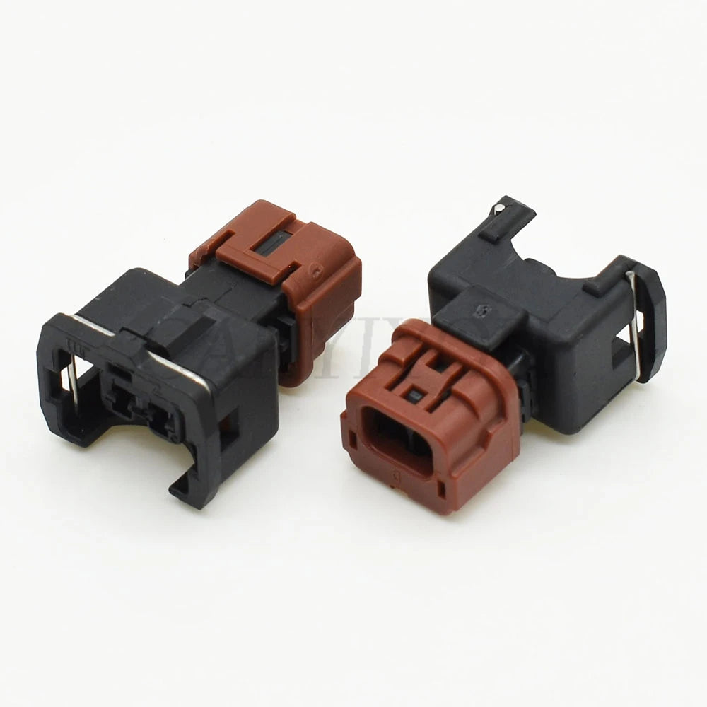 2 Pin Knock Detonation Sensor Automotive Connector Cable Socket Black Blue Red Compatible with PB186-02326 / PB185-02326