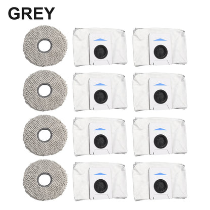 Set of 8 Dust Bags and 4 Wiping Cloths for Deebot For T20 For Omni X1 For Omni 8 Robot Vacuum Cleaner Protective Accessories