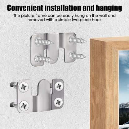 Picture Frame Hooks Stainless Steel Wall Hanger 30/2PCS
