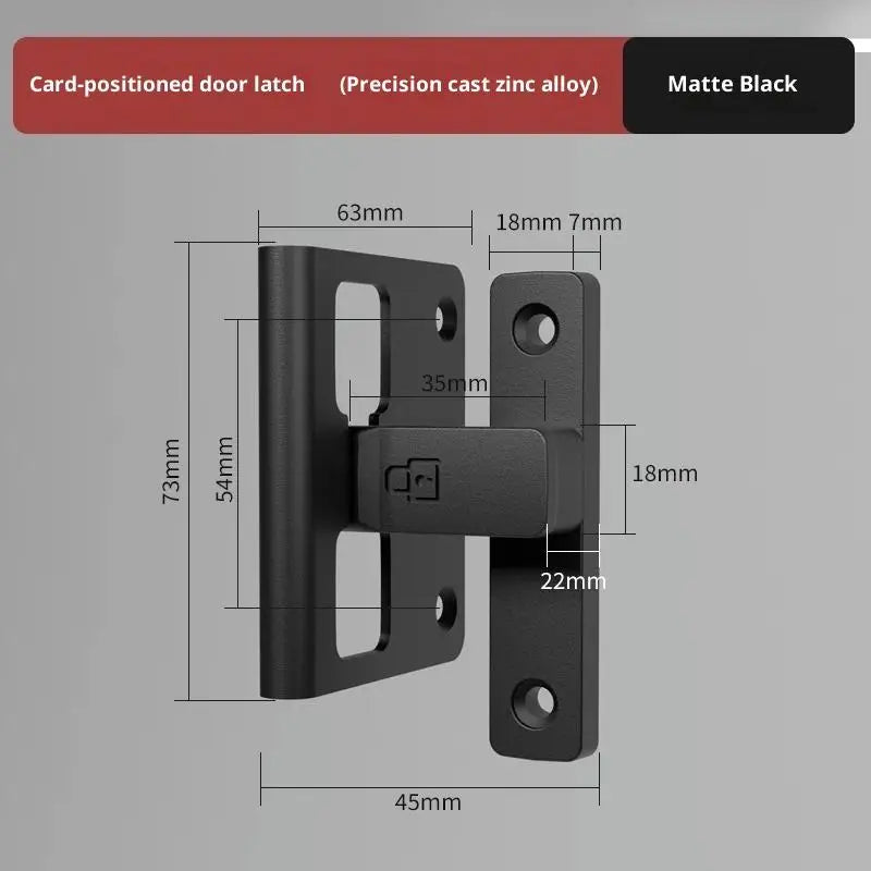 Latch Deadbolt Indoor Non-Punch Surface Mounted Door Lock Bathroom Sliding Door Buckle Snap Bolt Old-Fashioned Room Privacy Lock