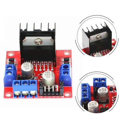L298N Motor Driver Board Module DC Stepper Motor Controller For Robot Car 5V H Bridge Drive 25W For Power Supply