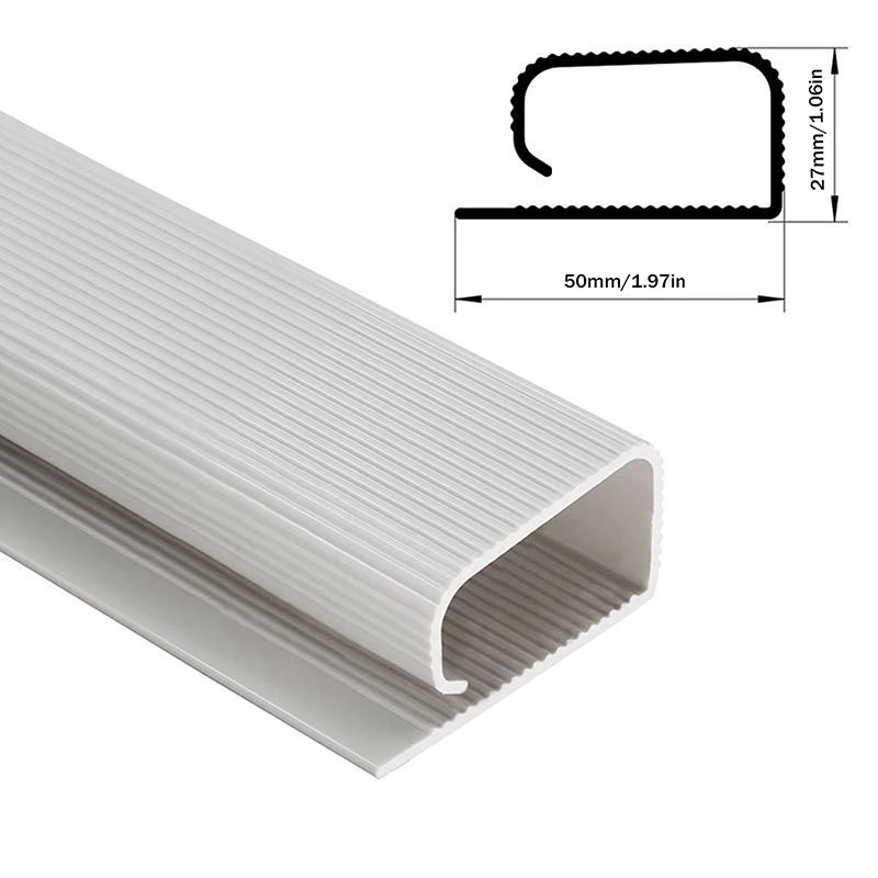 New 40cm/15.75inch Under Desk Cable Management Tray PVC Power Wire Hider Strip Cord Holder Wire Organizer Cable Raceway