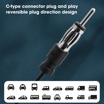 Universal Car FM Antenna Signal Amplifier 3M/5M Signal Boost Device
