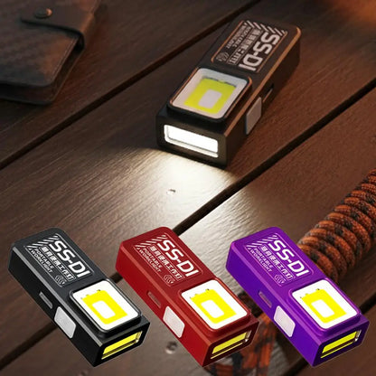 Rechargeable Mini Flashlight Super Bright COB Portable Work Light W/Magnetic Base Strobe Pen Clip-On Light Camping Emergency