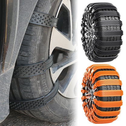 Snow Chain Tyre Chain – Urethane Winter Anti-Slip Tire Chains (10/1PCS Set) for Car Tires, Anti-Skid Emergency Snow Traction