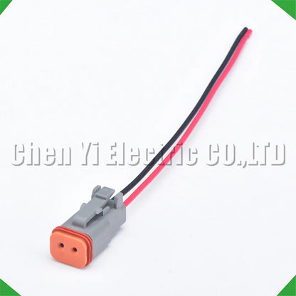 2 Pin Waterproof DT Connector DT06-2S DT04-2P DT04-2S 18AWG 15cm Automotive Pigtail