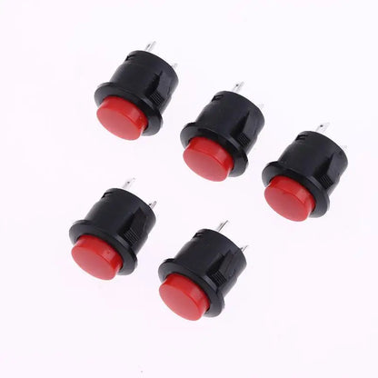 New 5/10Pcs Momentary Push Button Switch R13-507 16mm Round Switch 2Pins ON-OFF Self-res Panel Mounting