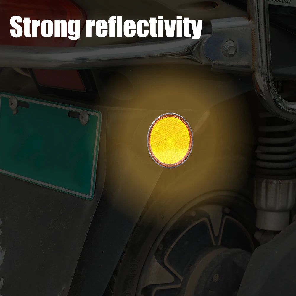 2/1pcs Circular Reflector Car Universal Trucks Motorcycle Night Reflector Safety Reflector Motorcycles ATV Bikes Accessories