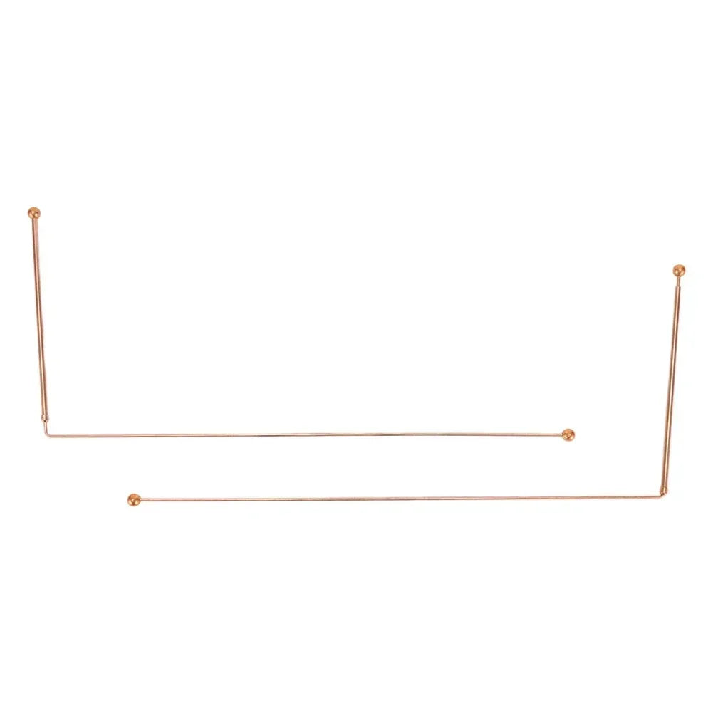 2pcs 99.9% Copper Detector Metal Dowsing Rod For Water Treasure Finding Tools 13.86X6.93X0.71Inches Divining Copper Probing Rod