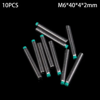 POM Head Stainless Steel M6 Buffer Screw 10PCS | Nylon Tip Wire Setting Machine Rice Screw
