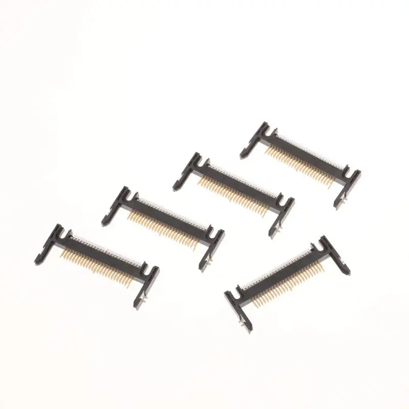 New 5Pcs 50Pin Arm Length 19.0 Patch Card Slot Connector On CF Card Holder Board Black/coffee