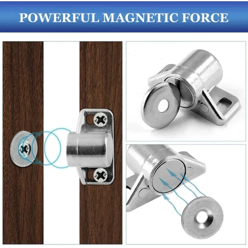 Wholesale Magnet Cabinet Door Catches Zinc Alloy Cupboard Wardrobe Drawer Thickened Door Stops Home Furniture Hardware Accessory
