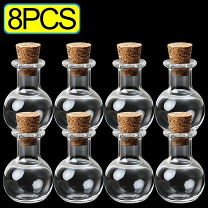 Mini Glass Bottles with Cork Stoppers — DIY Vials for Wedding, Birthday & Party Favors