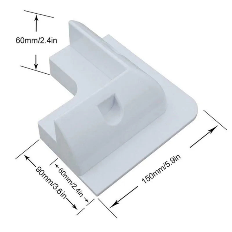 Solar Panel Base Mounting Bracket Black & White Plastic Frame Fixing for Solar Battery, EV, RV, Yacht