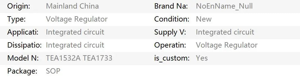 5PCS TEA1532A / TEA1532C / TEA1733 SOP-8 LCD Power Supply Chip – Patch IC