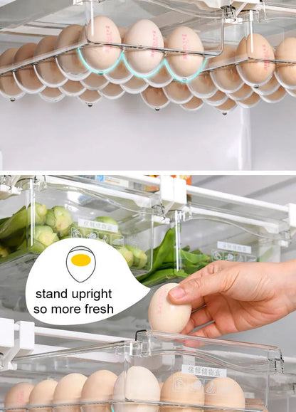 Fridge Slide Under Shelf Drawer Food Storage Organizer Box