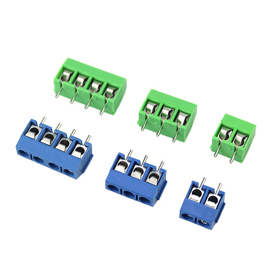10pcs KF301 5.08mm Plug-in Screw Terminal Connector 2P/3P/4P Blue/Green