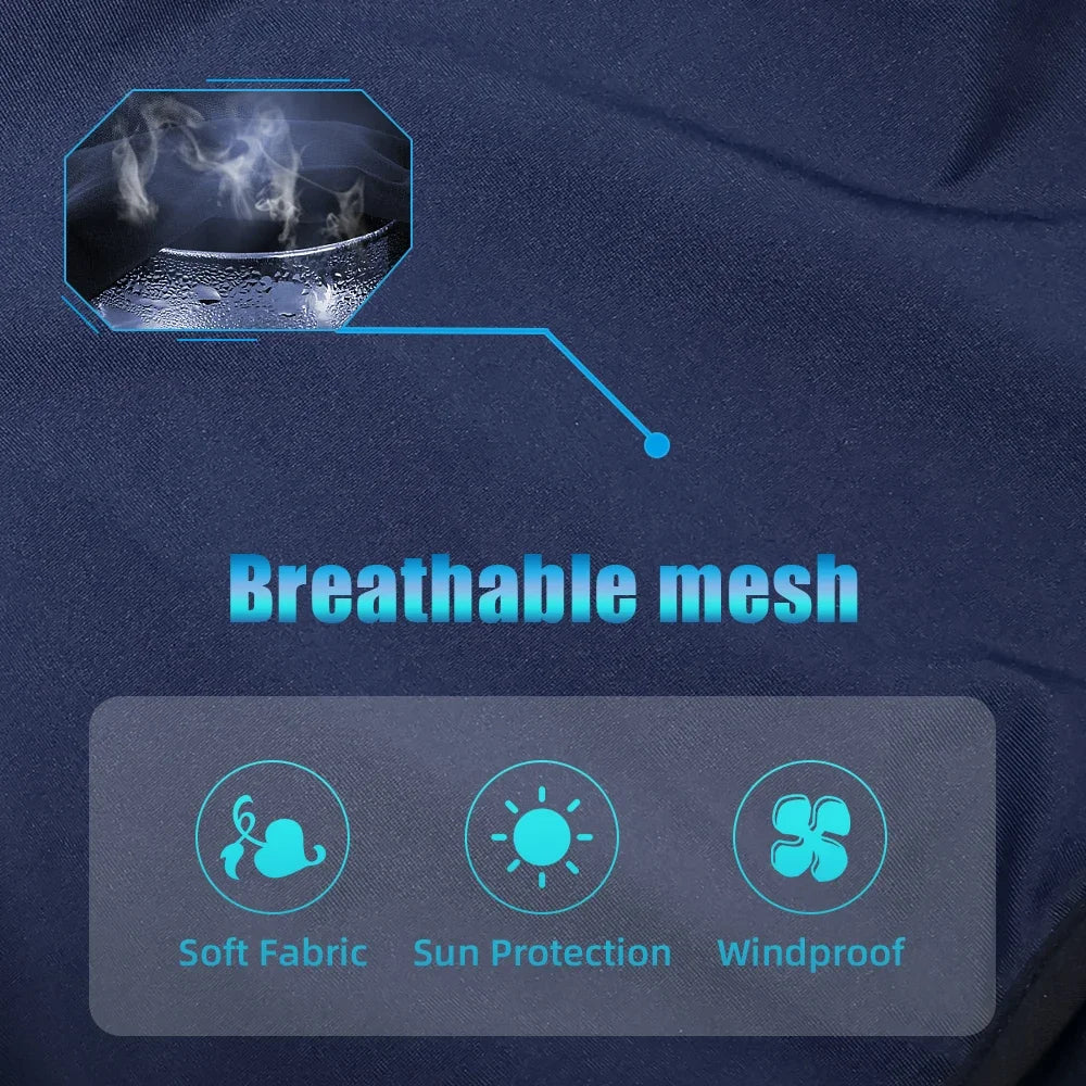 Breathable Ice Silk Cycling Balaclava Face Mask Neck Cover