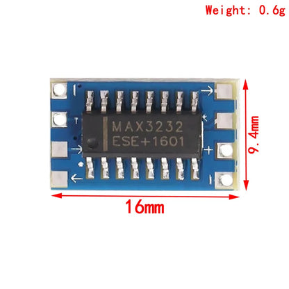 Mini RS232 to TTL Serial Converter Board – MAX3232 Level Shifter Module
