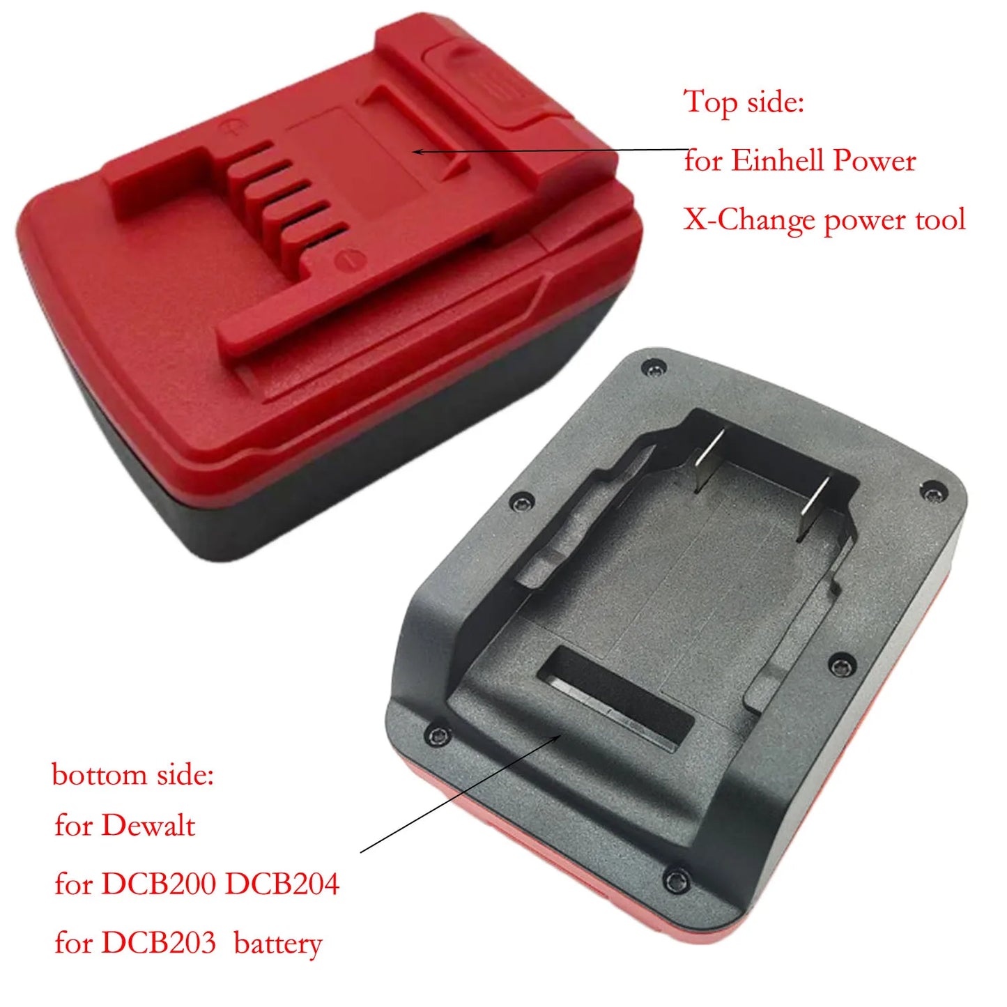 1pcs Battery Adapter Converter For Dewalt For DCB200 For DCB203  Lithium Battery Power Tools For Einhell Power X-Change 18V