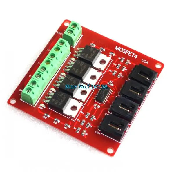 4-Channel IRF540 MOSFET Switch Module V4.0 – Button Control MOSFET Board