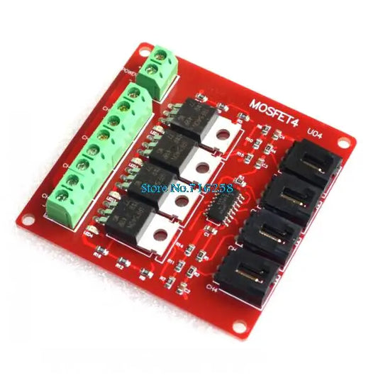 4-Channel IRF540 MOSFET Switch Module — V4.0, 100V/33A, Button Control, DC Load