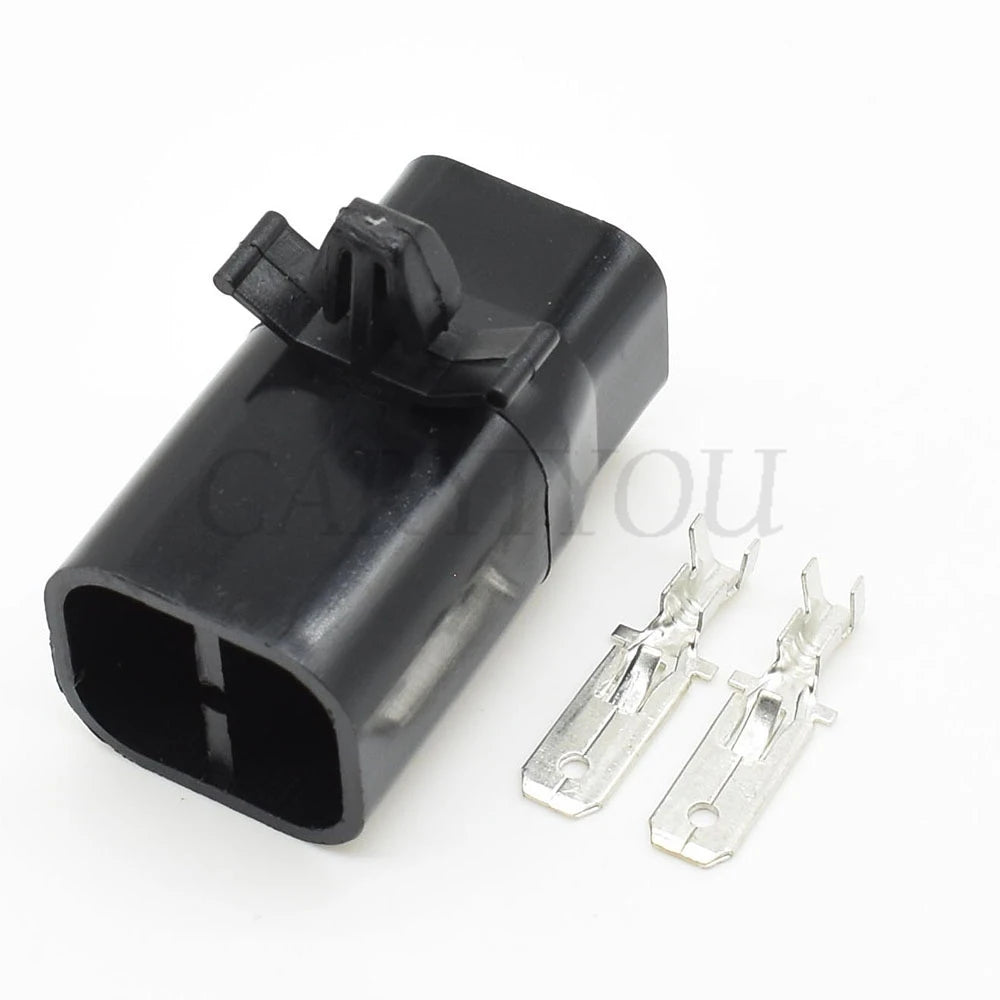2-Pin 6.3mm Black Male Connector DJM7021-6.3-11 with 15cm Wire Automotive High-Current