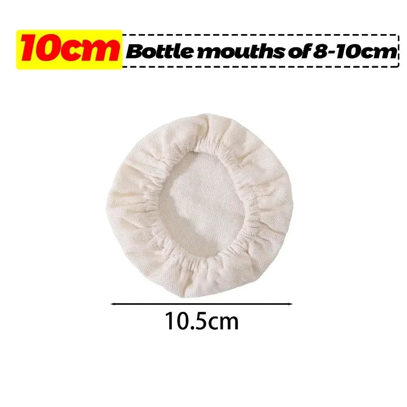 Elastic Cloth Jar Covers, Reusable Cloth Covers for Sourdough Starter Jars, Elastic Bread Fermentation and Proofing Cover