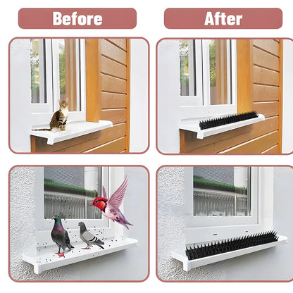 Plastic Bird Deterrent Spikes Anti-Climb Anti-Pigeon Cat Proof Set for Outdoor Roof Fence Ledge Guard Garden Humane Pest Control