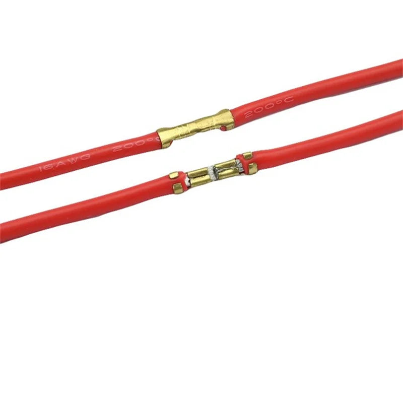 Electrical Wire 0.5-1.5mm2 Gold Brass Plated Tin Surface Uninsulated Female Spade Terminal Connectors Terminals Crimp