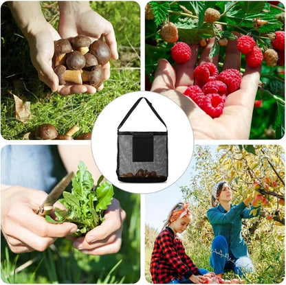 Mesh Mushroom Foraging Bag with Adjustable Shoulder Strap