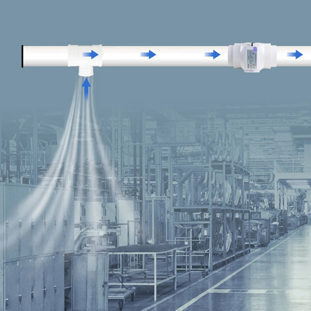Indoor Ventilation Duct Fan Quiet Operation Easy Installation For Power Adapters Powerful Ventilation For Warehouses