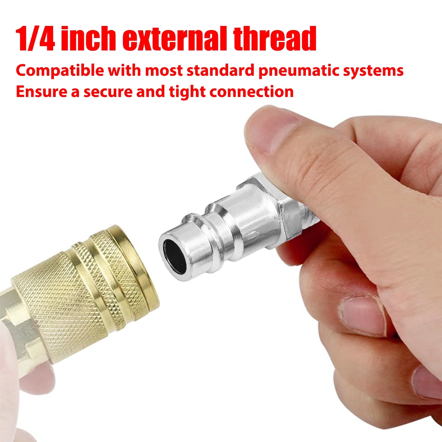 30/5PCS Pneumatic Quick Coupling Connector – European Standard EU Air Compressor Fitting with BSP Male Thread Coupler