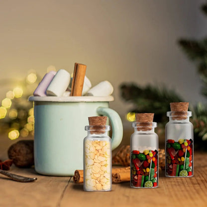 Mini Glass Bottles with Cork Stoppers — 5ml to 20ml Vials, 10pcs