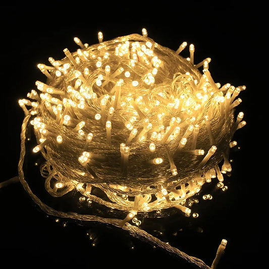 220V Christmas New Year LED String Lights 10M 20M Garland Outdoor Wedding Party Festoon Fairy Decoration Lamp