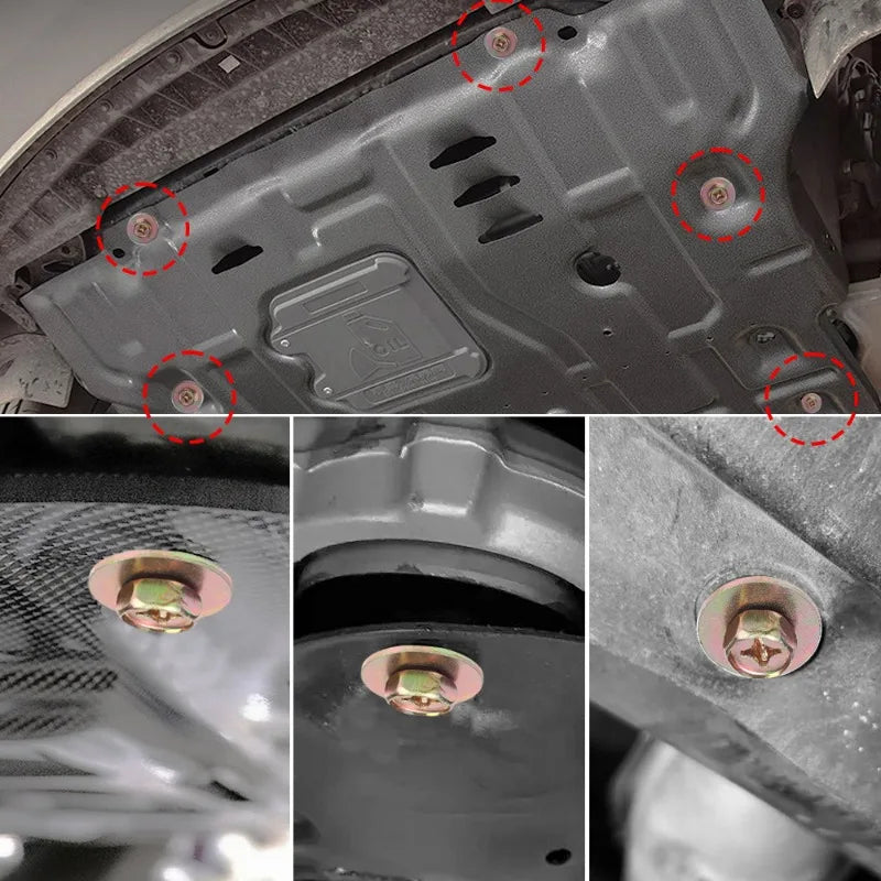 Car Body Bolts & U-nut Clips M4/M5 Engine Under Cover Splash Shield Body Bumper Fender Push Clips Universal Auto Accessories