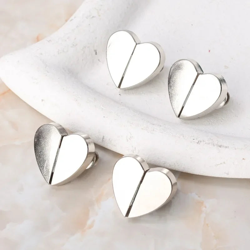 Heart-Shaped Curtain Magnetic Clips — Nail-Free Detachable Window Curtain Magnet Buckle Adjustment Buttons