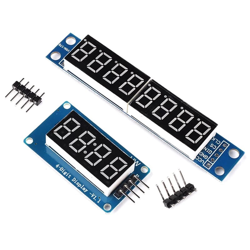 TM1637 4-Digit & MAX7219 8-Digit 7-Segment LED Display Module 0.36 Inch Clock Red Anode Tube