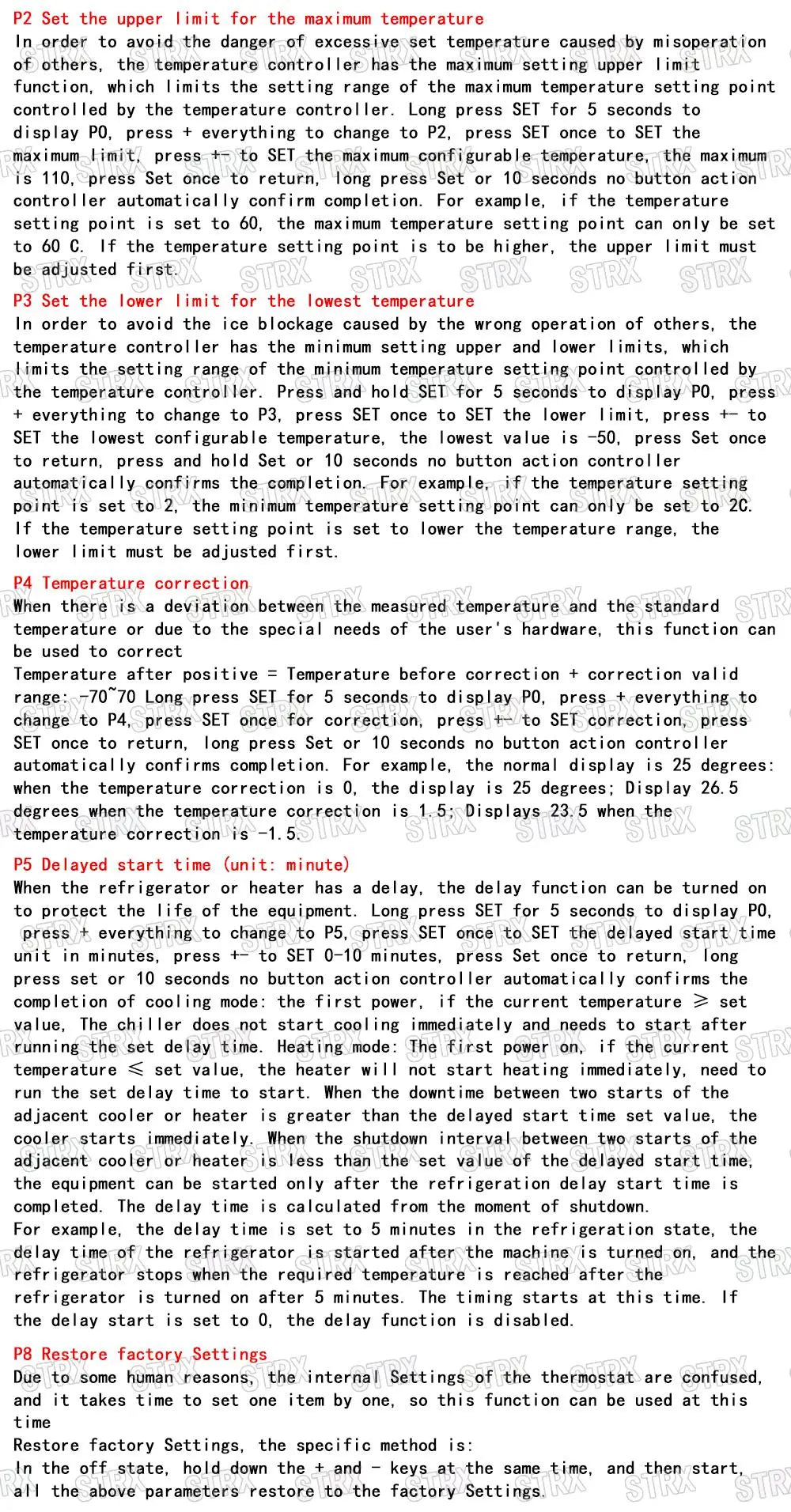 W3230 Digital Temperature Controller LED Thermostat with Heating and Cooling Switch, DC 12/24V or AC 110/220V