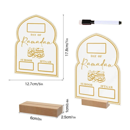 2026 Ramadan Countdown Calendar, Islamic Muslim Party Decor, Acrylic Eid Mubarak Ornament, Kareem Ramadan Decoration