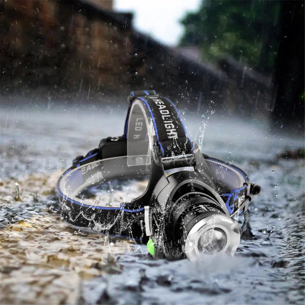 Powerful LED Zoom Headlamp USB Rechargeable Induction Headlight