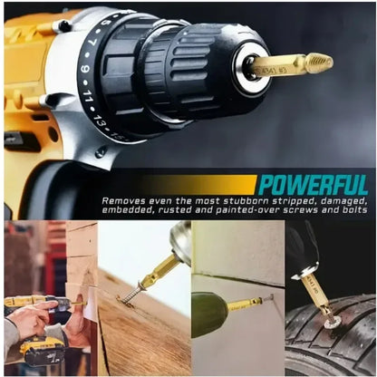 Screw Extractor Drill Bit Set Bolt Remover Tool 4/6pcs