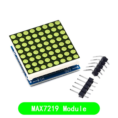 MAX7219 4-in-1 Dot Matrix Display Module with 5-Pin Interface for Arduino Microcontroller Projects