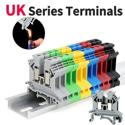 Premium Brass UK Screw Clamp Connector for Wiring DIN Rail Mounted UK1.5N 2.5B 3N 5N 6N 10N 16N 25N 35N 50N