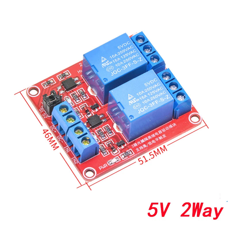 5V 12V 24V Multi-Channel Relay Module Board with Optocoupler for Arduino High/Low Level Trigger