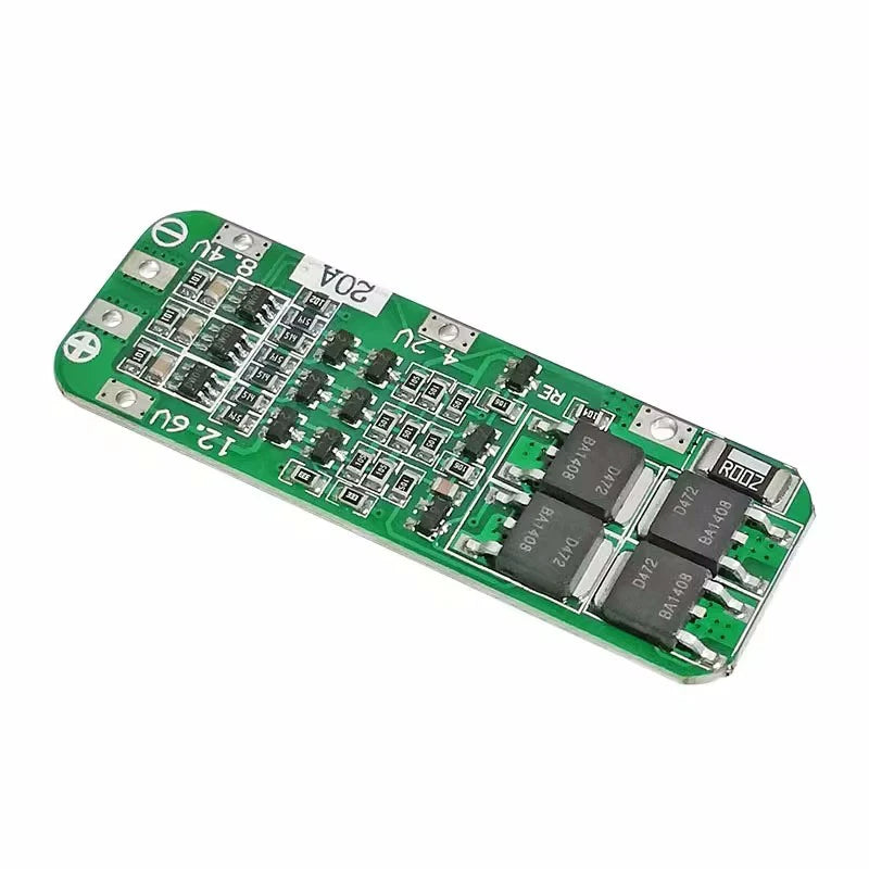 3S 12.6V 20A Li-ion Battery Charger BMS Protection Board for 18650 Cells and Drill Motors